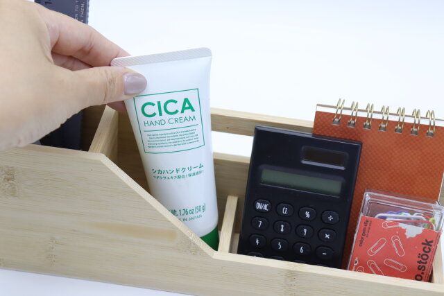 スタンダードプロダクツ バンブーデスクトップツールボックス ハンドクリーム