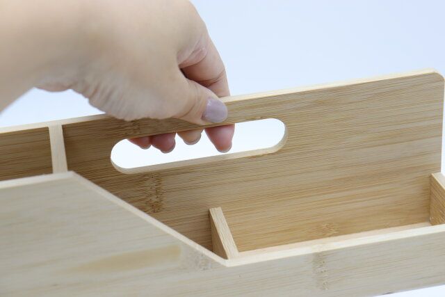 スタンダードプロダクツ バンブーデスクトップツールボックス 持ち手