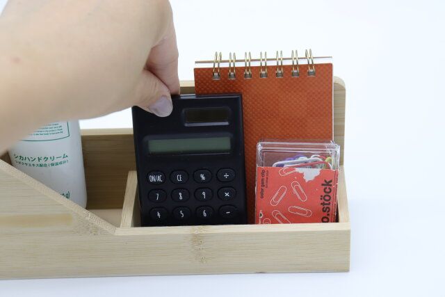 スタンダードプロダクツ バンブーデスクトップツールボックス 文房具