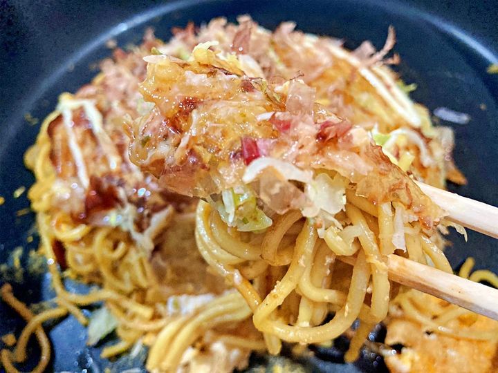 シン・お好み焼きの断面