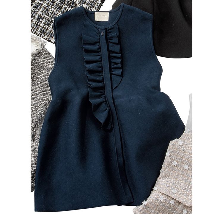 UNITED ARROWSのフリル付きジレ