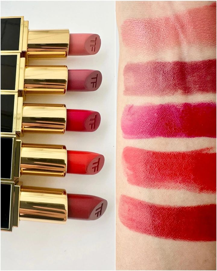 トム フォード_新作コスメ2024_リップ カラー 01／03／10／15／16_スウォッチ