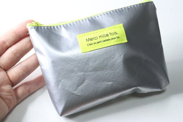 シルバー舟型ポーチM 織ネーム付