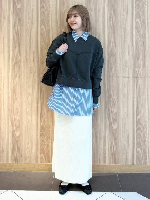 ストライプシャツコーデ2