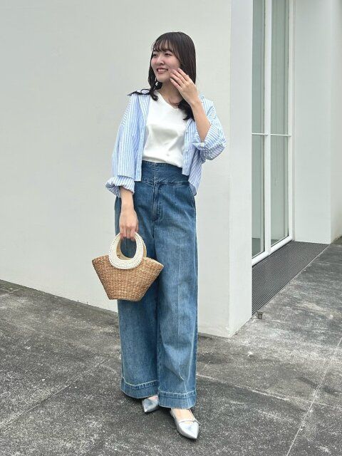 ストライプシャツコーデ5