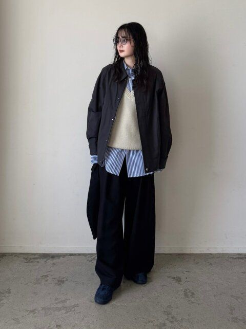 ストライプシャツコーデ3