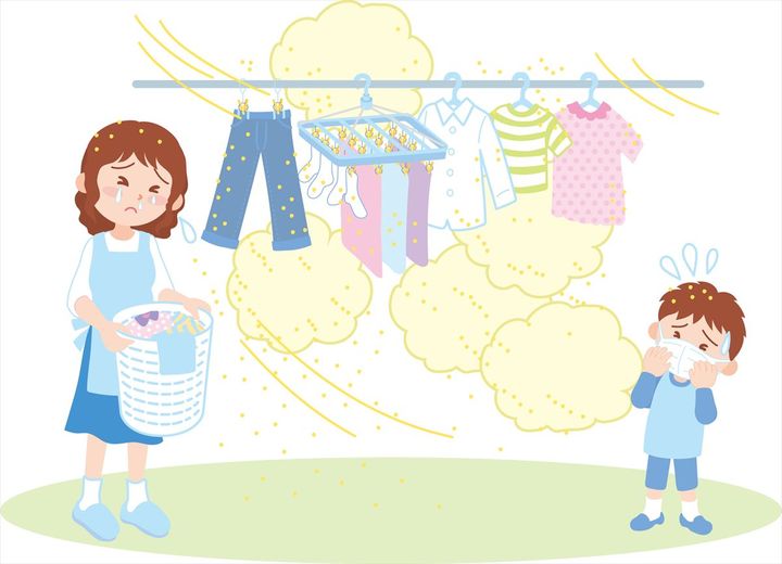 花粉シーズンに外干しをする3つのポイントとは…