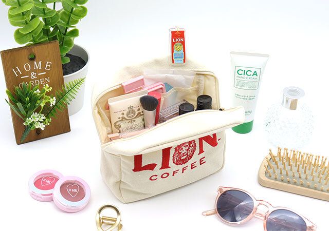 LION COFFEE［ライオンコーヒー］ポーチ／クリップ 2点セット