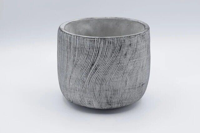 ダイソー セメント植木鉢（5号、14.3cm、シンプル）