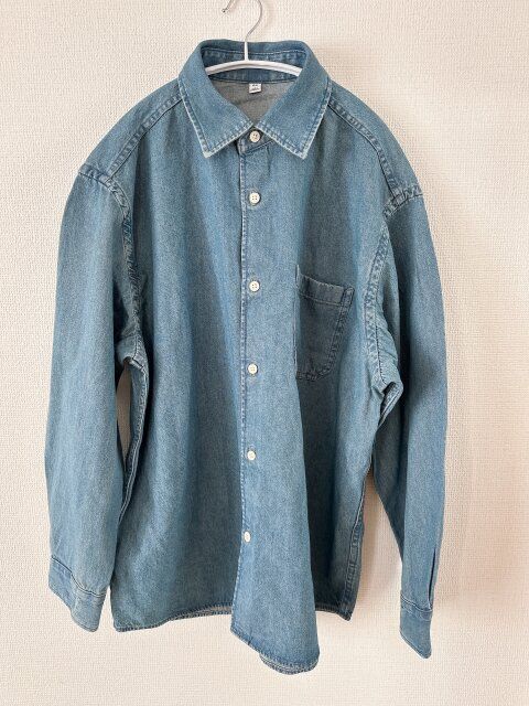 GU ウォッシュドシャツ（デニム）