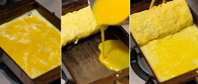 基本の卵焼き工程