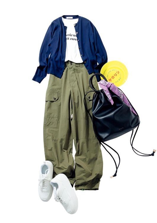 アクティブ派の大人カジュアル休日コーデ