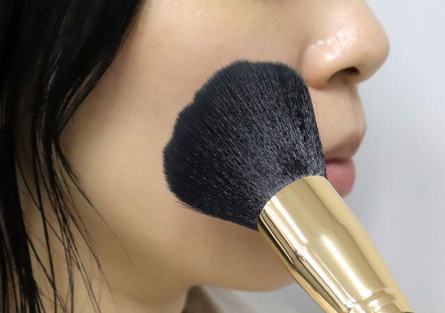 ダイソーの立つ大型パウダーブラシを使ってみた