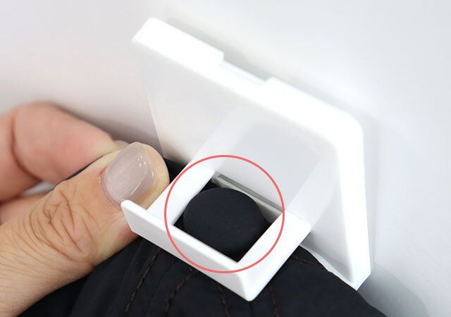 CAP壁かけ 帽子装着方法