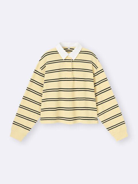 2025guレディース値下げボーダーラガーシャツ