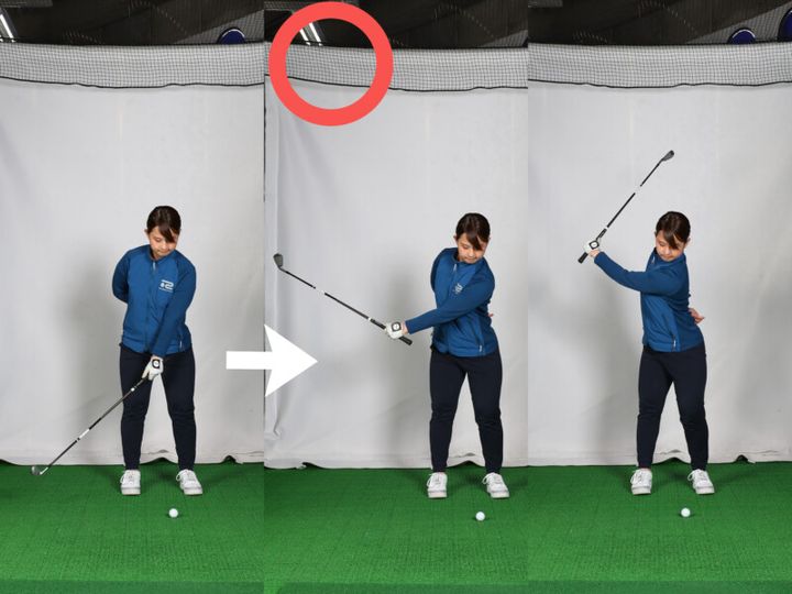 左腕を伸ばしてスイングしてない？しなりを活かしたスイングになる方法をレッスン