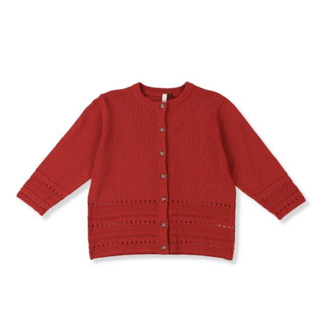 2025しまむらレディース赤ニットカーディガン
