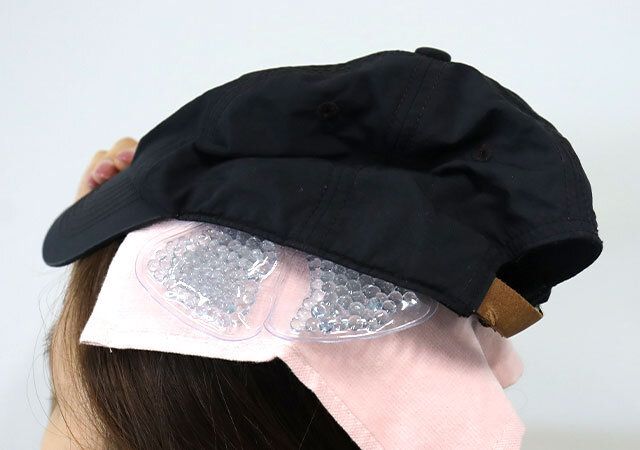 つぶつぶ保冷剤 ヘッド用 使用例