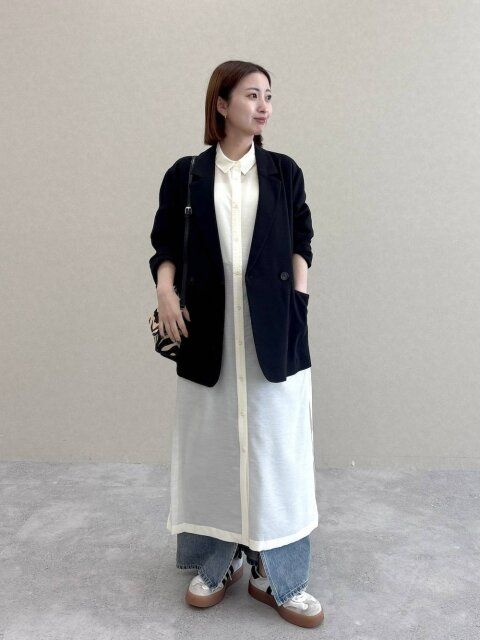 シャツワンピースコーデ4