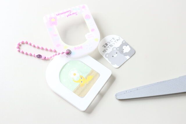 セリア フォトキーホルダー スイーツ 使用例