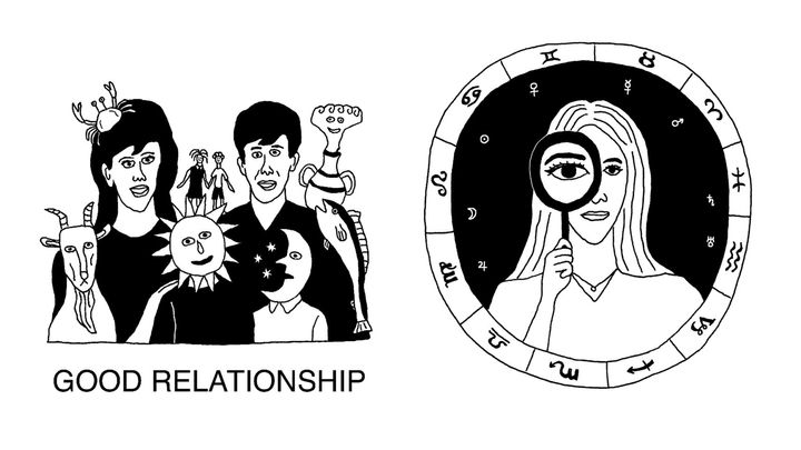 西洋占星術Q＆Aの宮田翔さんイラスト