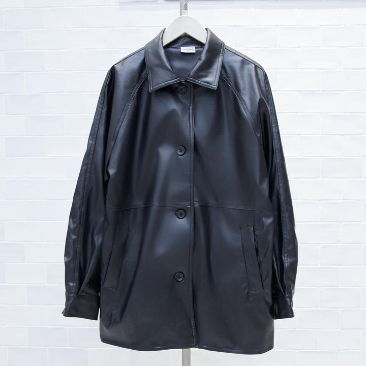 画像: 2. レザー見えするのに自宅で洗えるウォッシャブル仕様！ フェイクレザーオーバーシャツジャケット￥2,900／ワークマン workman.jp