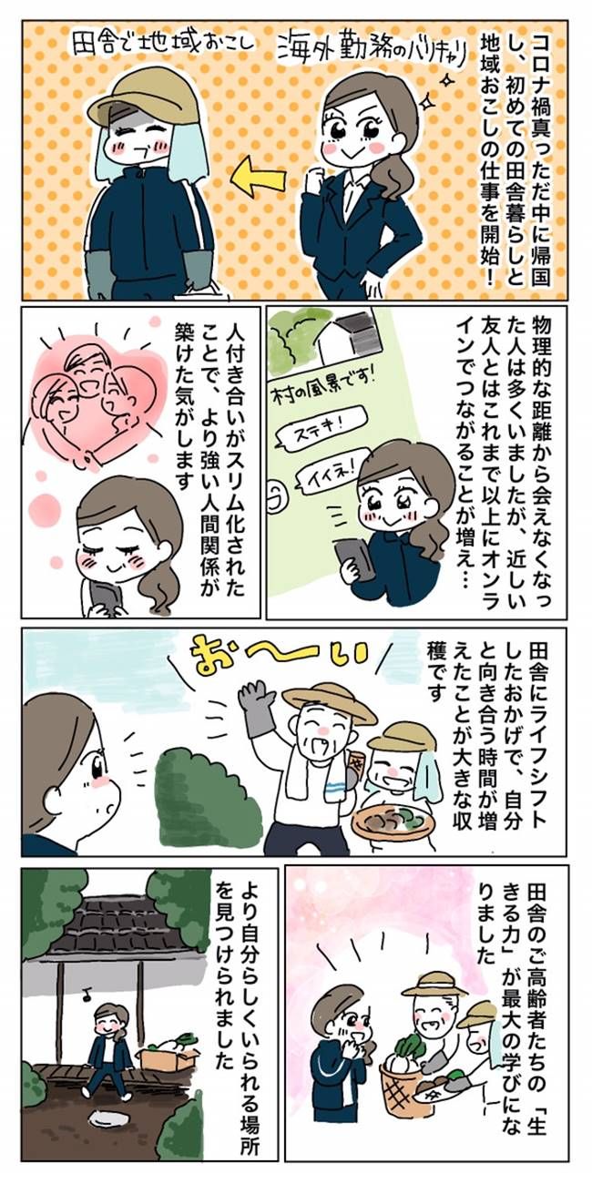 海外勤務から田舎で地域おこしに転身した女性