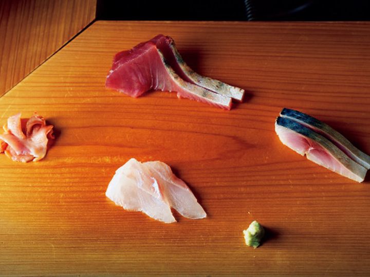 銀座『銀座 鮨 み富』のお造り４種