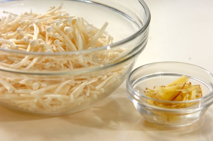 手作りなめたけの下準備1