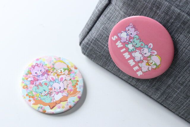セリアのSWIMMER 缶バッジ Kawaii