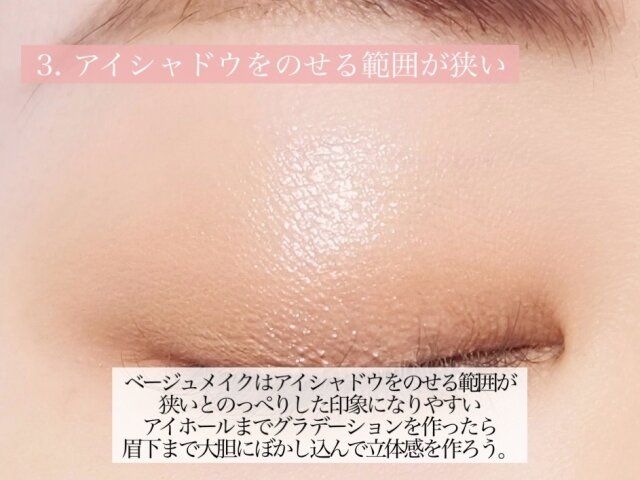アイシャドウをのせる範囲が狭い 解説