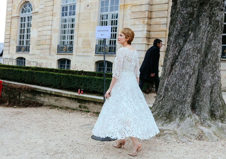 2017-18年秋冬パリコレクションにて。