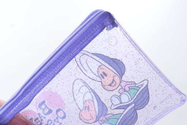 ＜ヤングオイスター＞PVCラメフラットポーチ ラメ