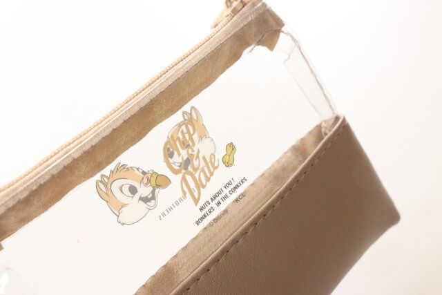 セリアの可愛いダブルジッパーポーチ 9×12cm チップ＆デール