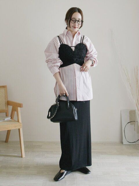 黒スカートコーデ4