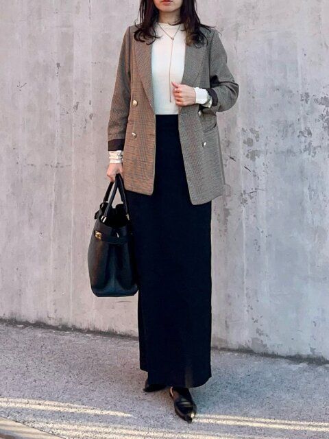 黒スカートコーデ1
