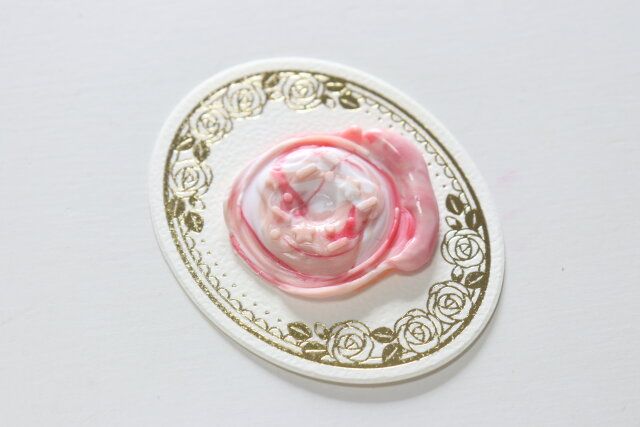 シーリングワックス押し型ドーナツ 仕上がり