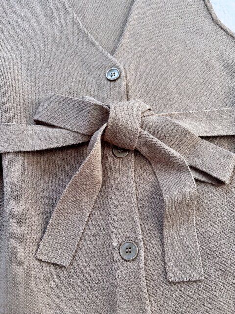 GU ニットジャンパードレスZ+E BROWN リボン