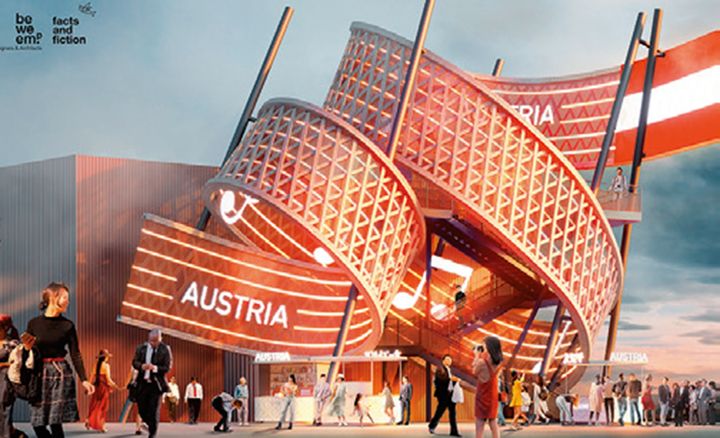 音楽と調和。楽譜をモチーフにしたらせん状のオブジェ。