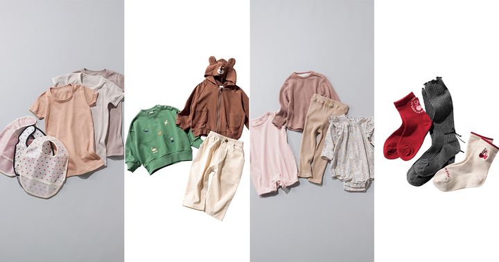 バースデイで注目の赤ちゃん向けロンパースとスタイ、キッズの服と子供