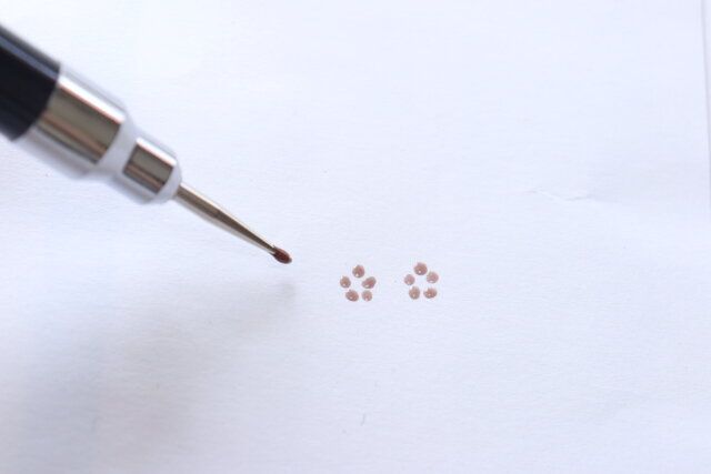 2WAYネイルブラシドット×シリコン ドットペン使用例