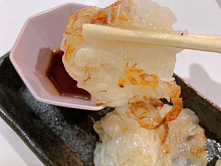 だししょうゆをつけた玉ねぎ焼き