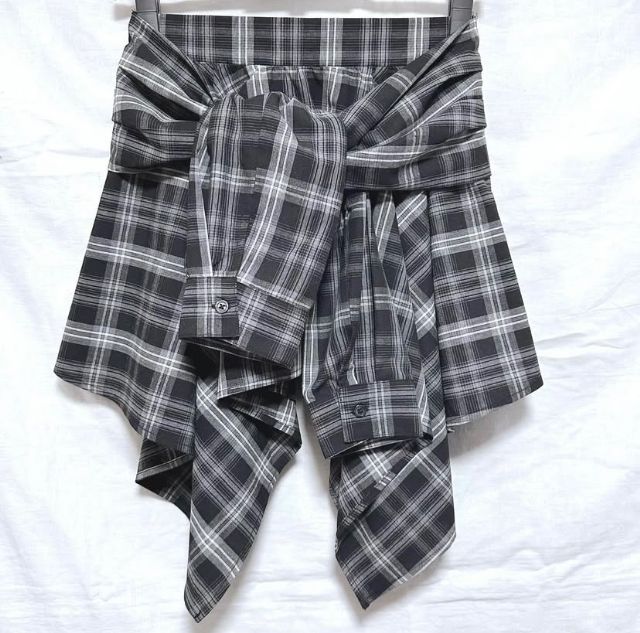 チェックシャツスカート