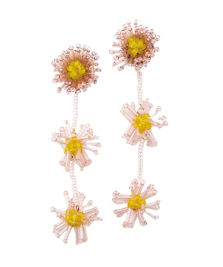 TSURU By MARIKO OIKAWAのビーズフラワーピアス