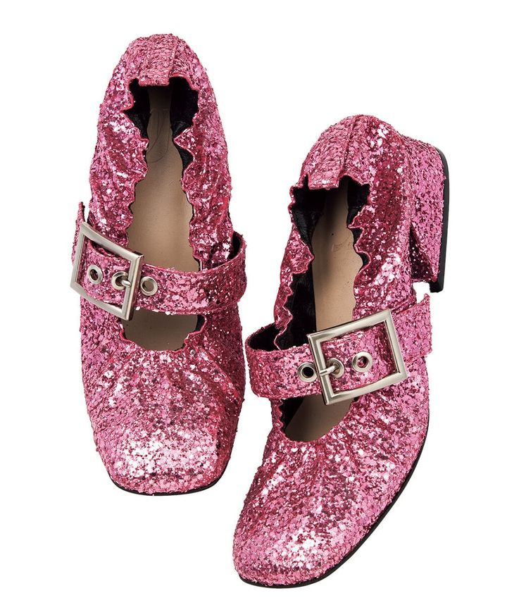 YIE YIEのグリッターシューズ