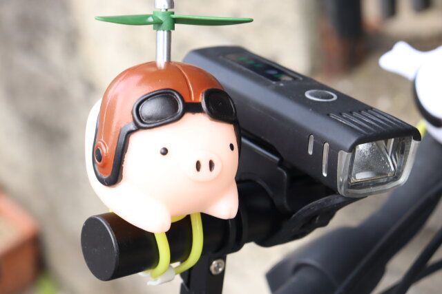 ダイソー 自転車パフホーン（豚） 自転車 使用例