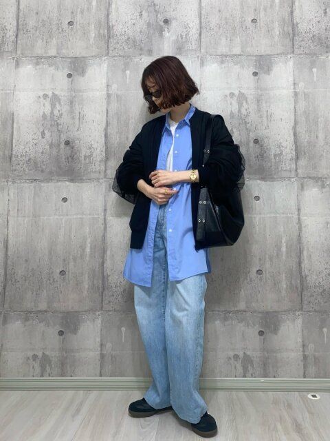 ブルーシャツコーデ5