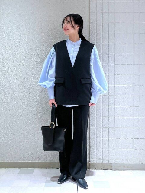 ブルーシャツコーデ3