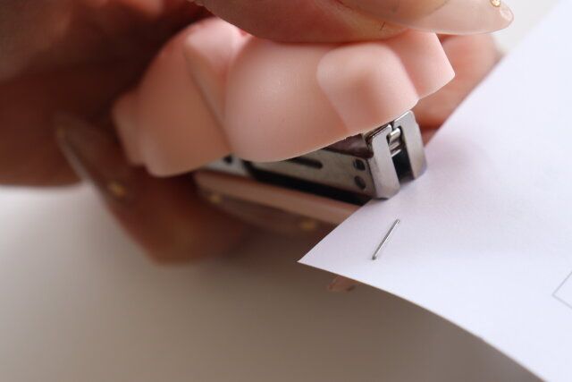 ダイソー アニマルミニホッチキス（うさぎ） 使用例