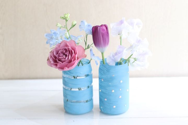 ブルーのフラワーベース